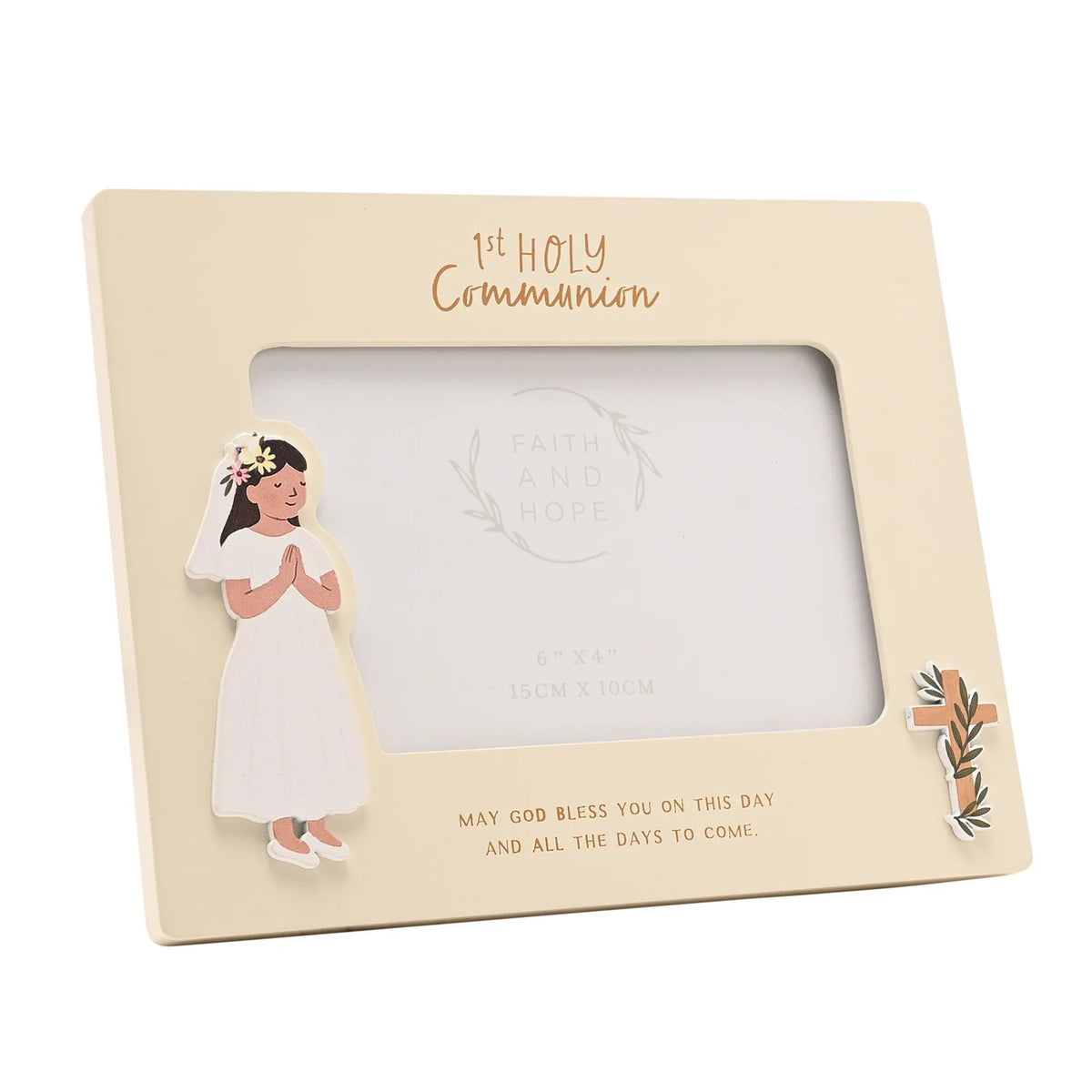 Faith & Hope Photo Frame 6'' x 4'' - Communion Girl