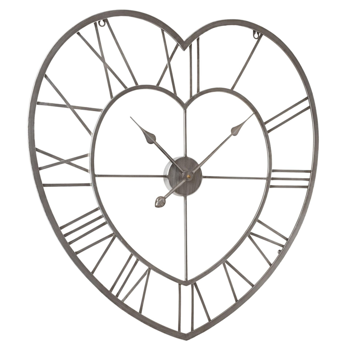 Hometime Metal Heart Shaped Wall Clock