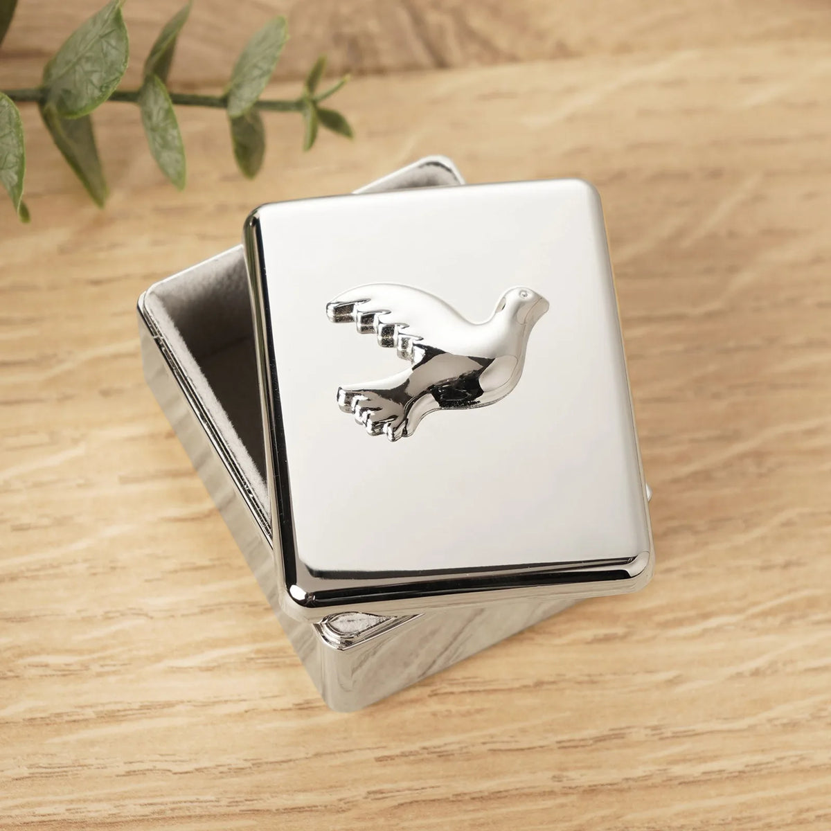 Faith & Hope Confirmation Keepsake Box Silver Dove