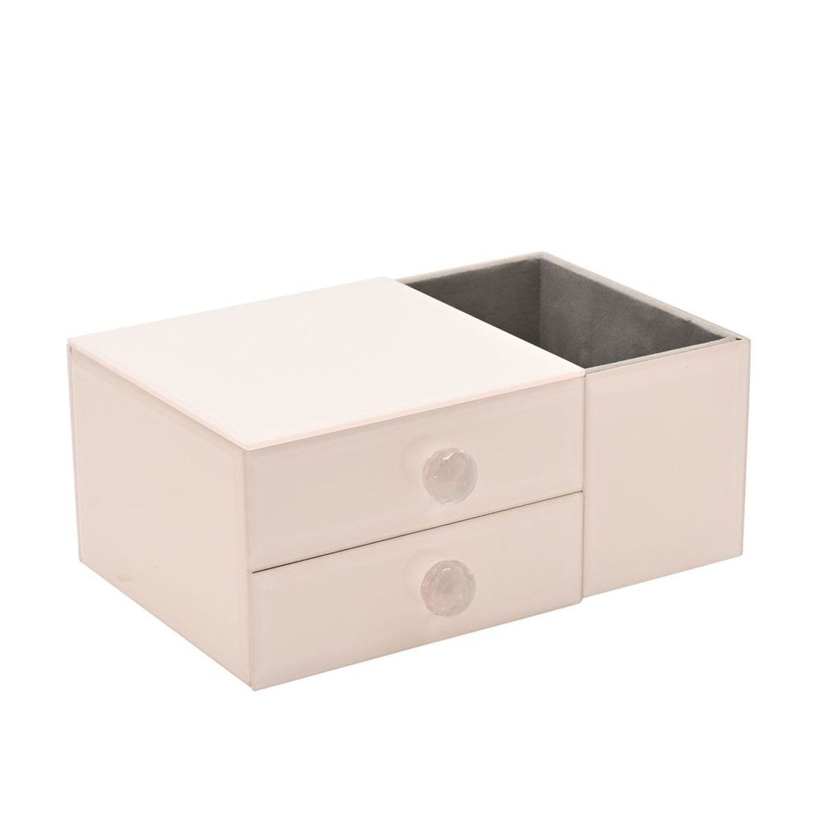 Sophia Classic Nude Glass Jewellery Drawers & Pot