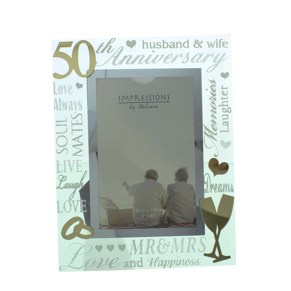 Mirror 3D Words Anniversary Frame 4" x 6" - 50
