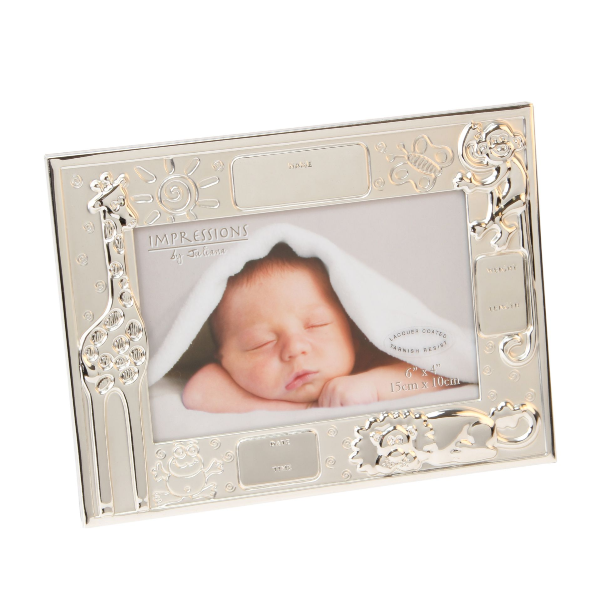 2 Tone Silverplated Data Frame with Animals