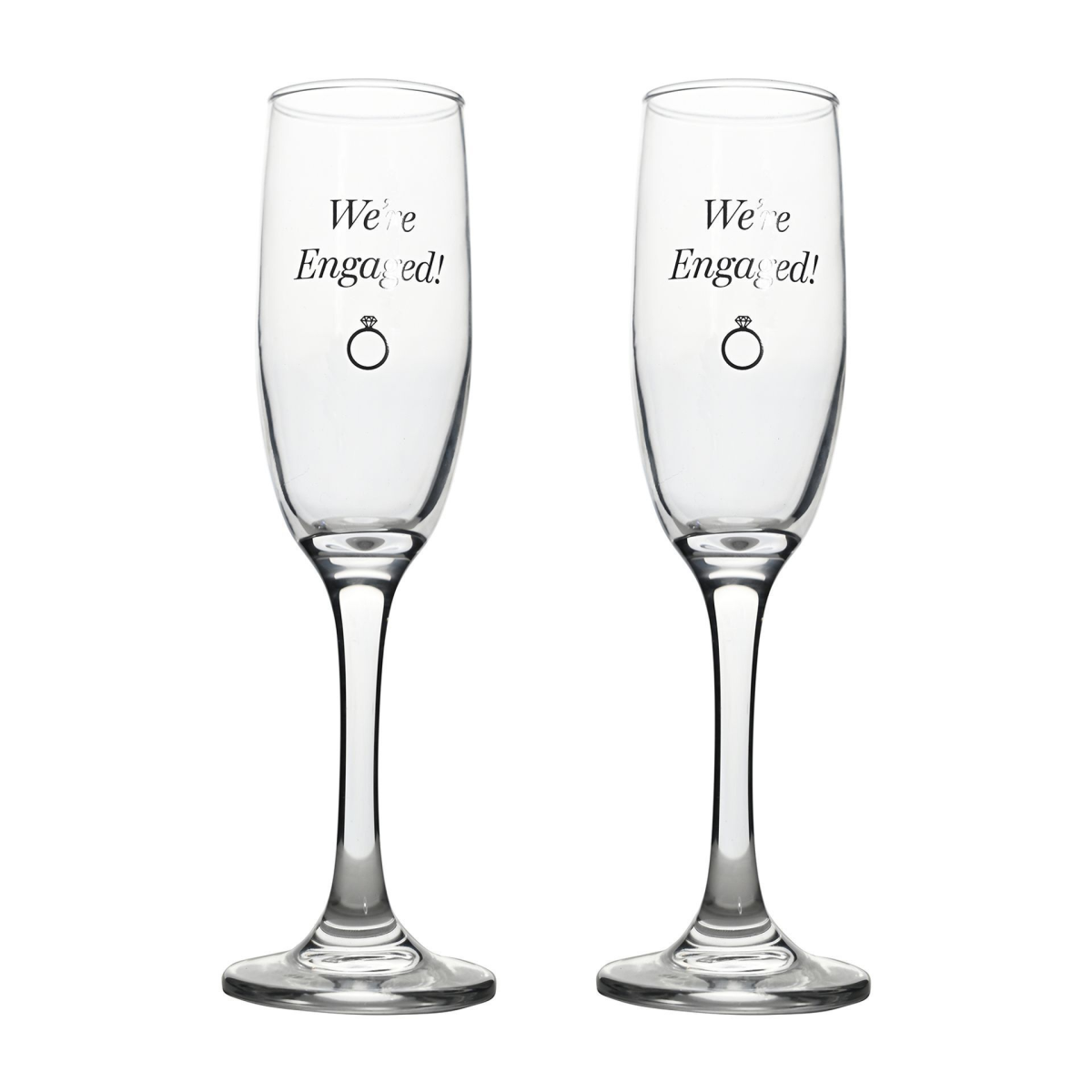 Amore Champagne Flutes Set of 2 - Engaged