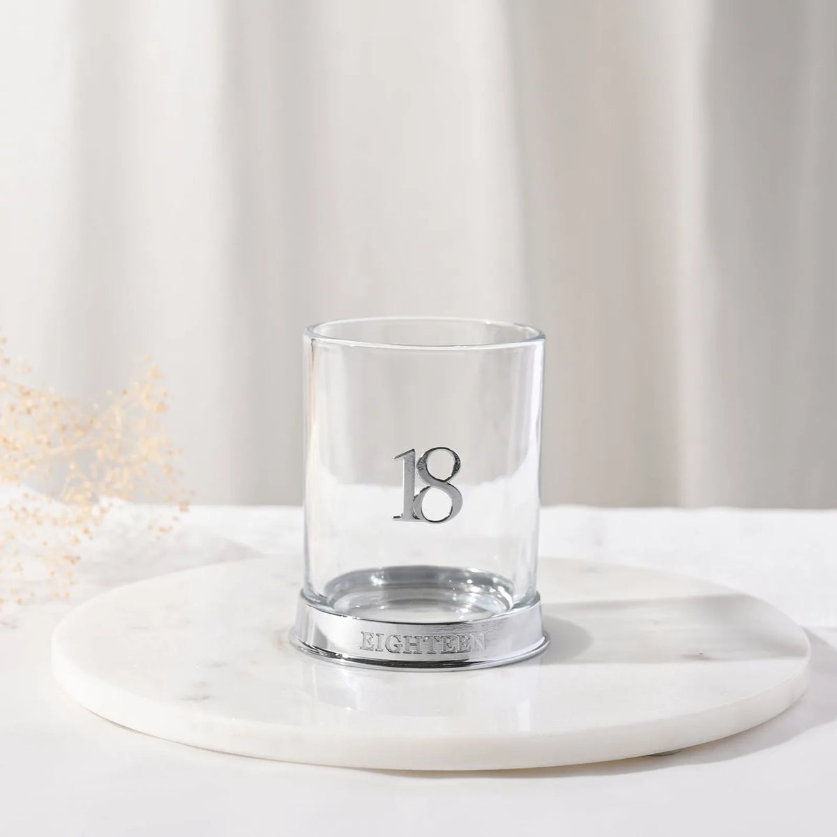 Milestones 3D Number Whisky Glass - 18