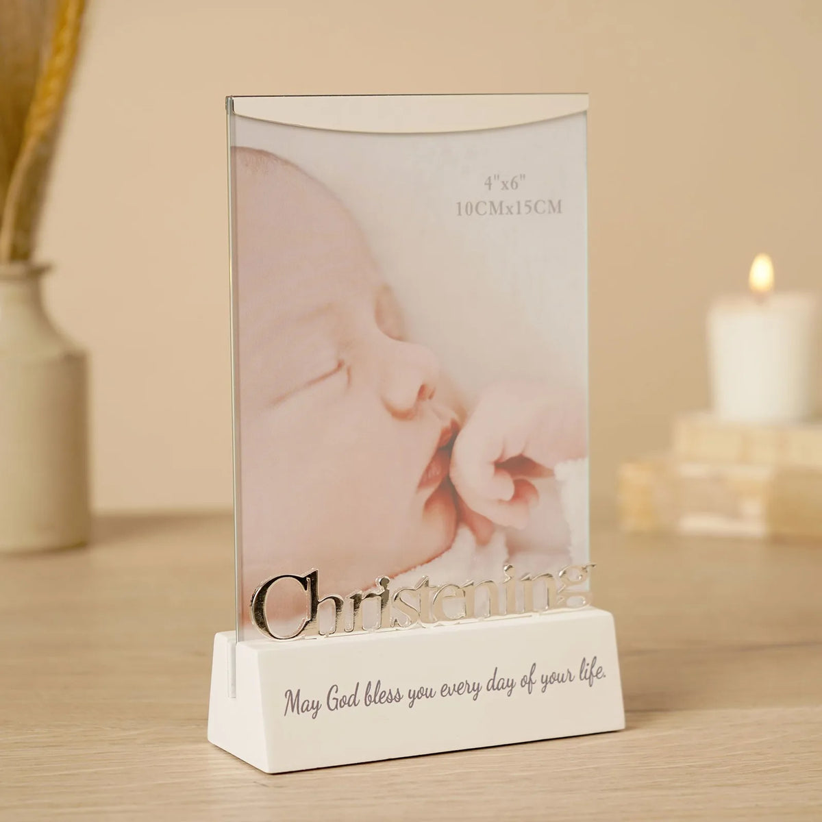 Faith & Hope Word Block Frame - Christening