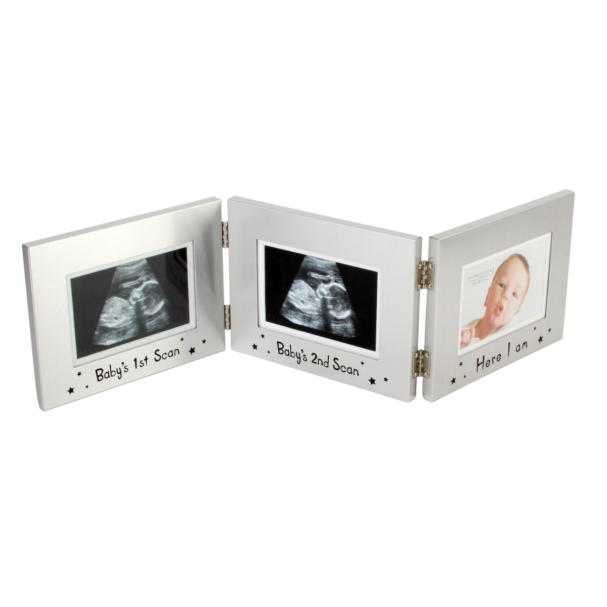 Aluminium Triple Frame 1st Scan/2nd Scan/Here I am