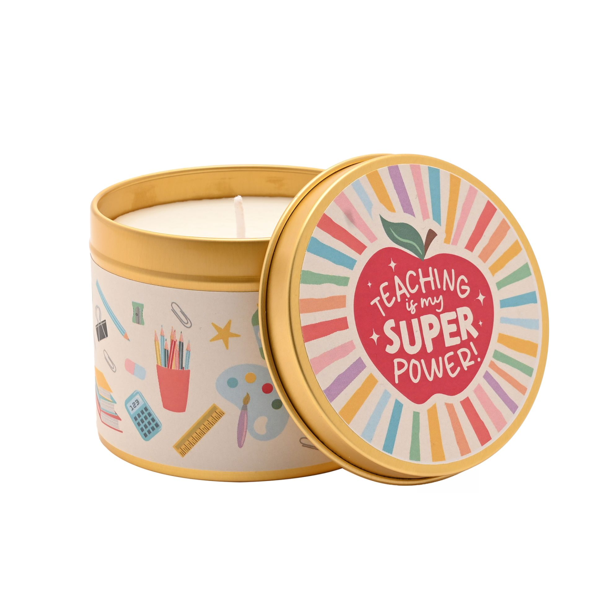 School Years Tin Candle 180g - 7.5cm x 6cm