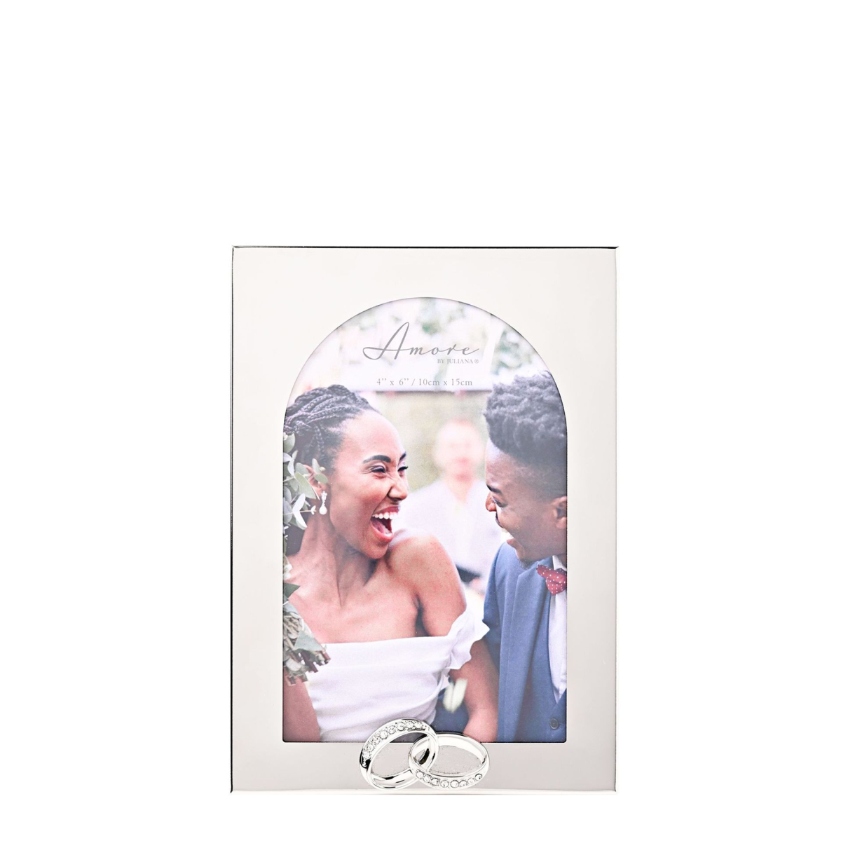 Amore Arch Photo Frame With Rings 4" x 6"