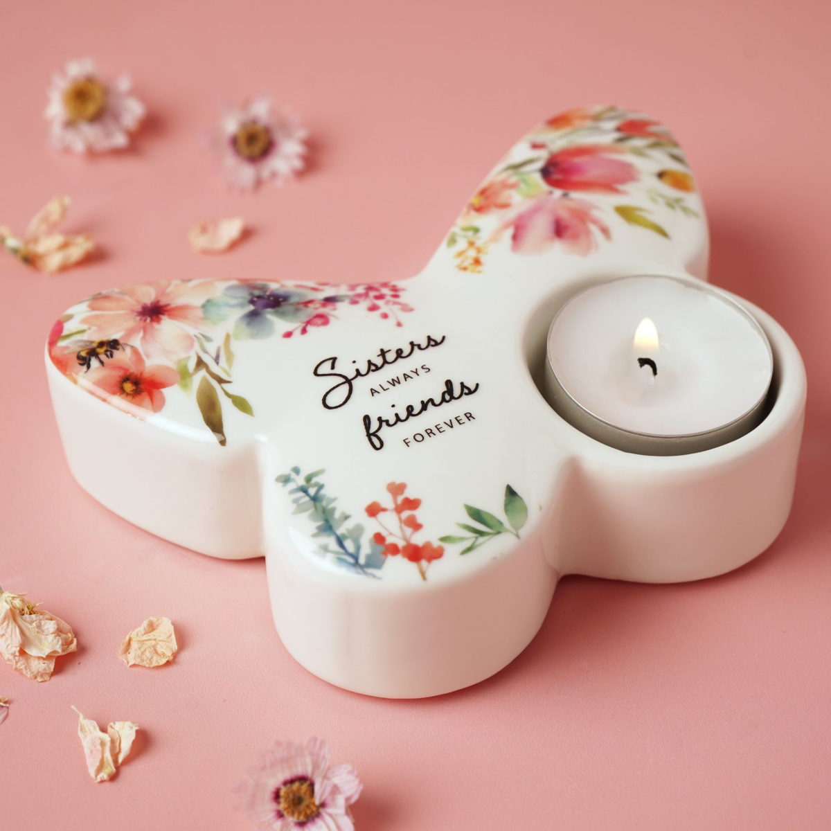 The Cottage Garden Butterfly Tealight Holder - Sisters