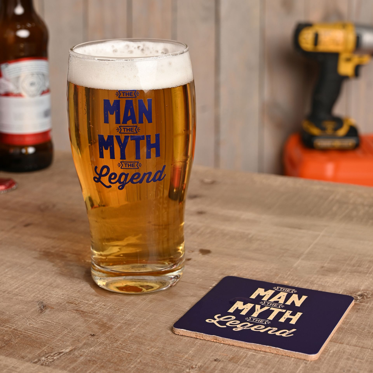 Well Crafted Pint Glass and Coaster Set - The Legend