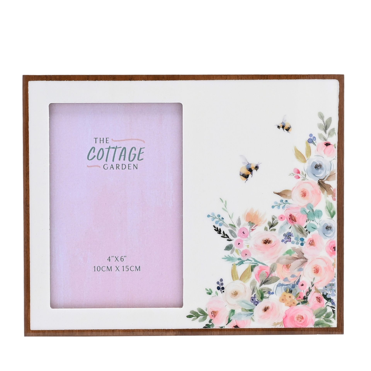 The Cottage Garden Corner Floral Photo Frame - 4" x 6"