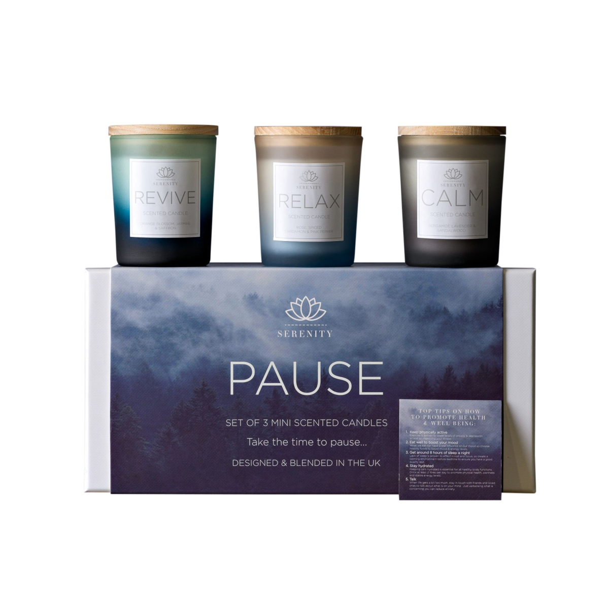 Serenity Pause Set of 3 Candles 70g