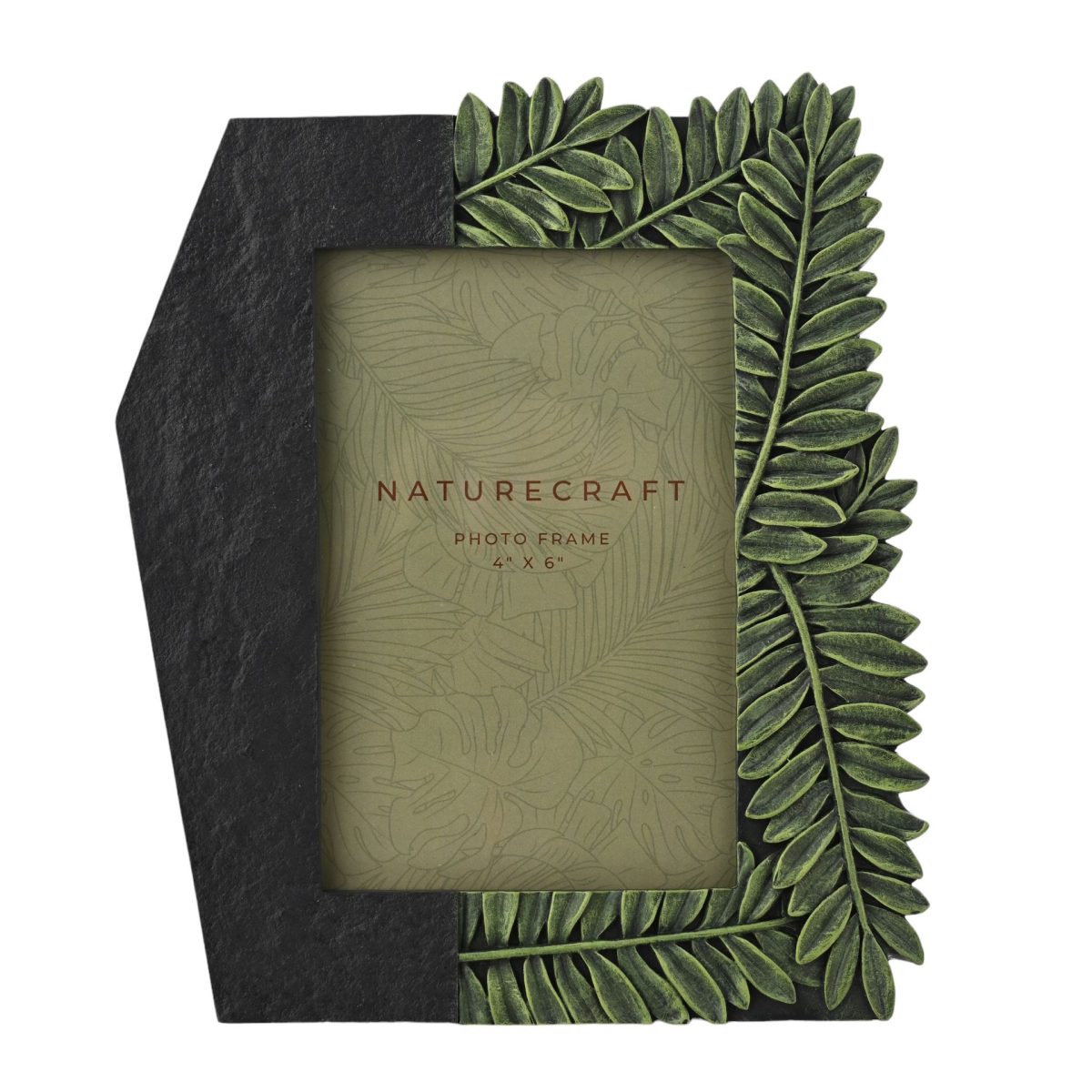 Naturecraft Flagstone Fern Leaf Resin Photo Frame 4" x 6"