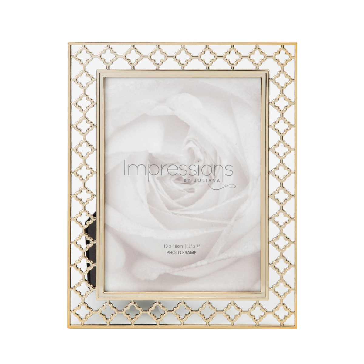 Lattice Cut Metal Photo Frame - 5" x 7"