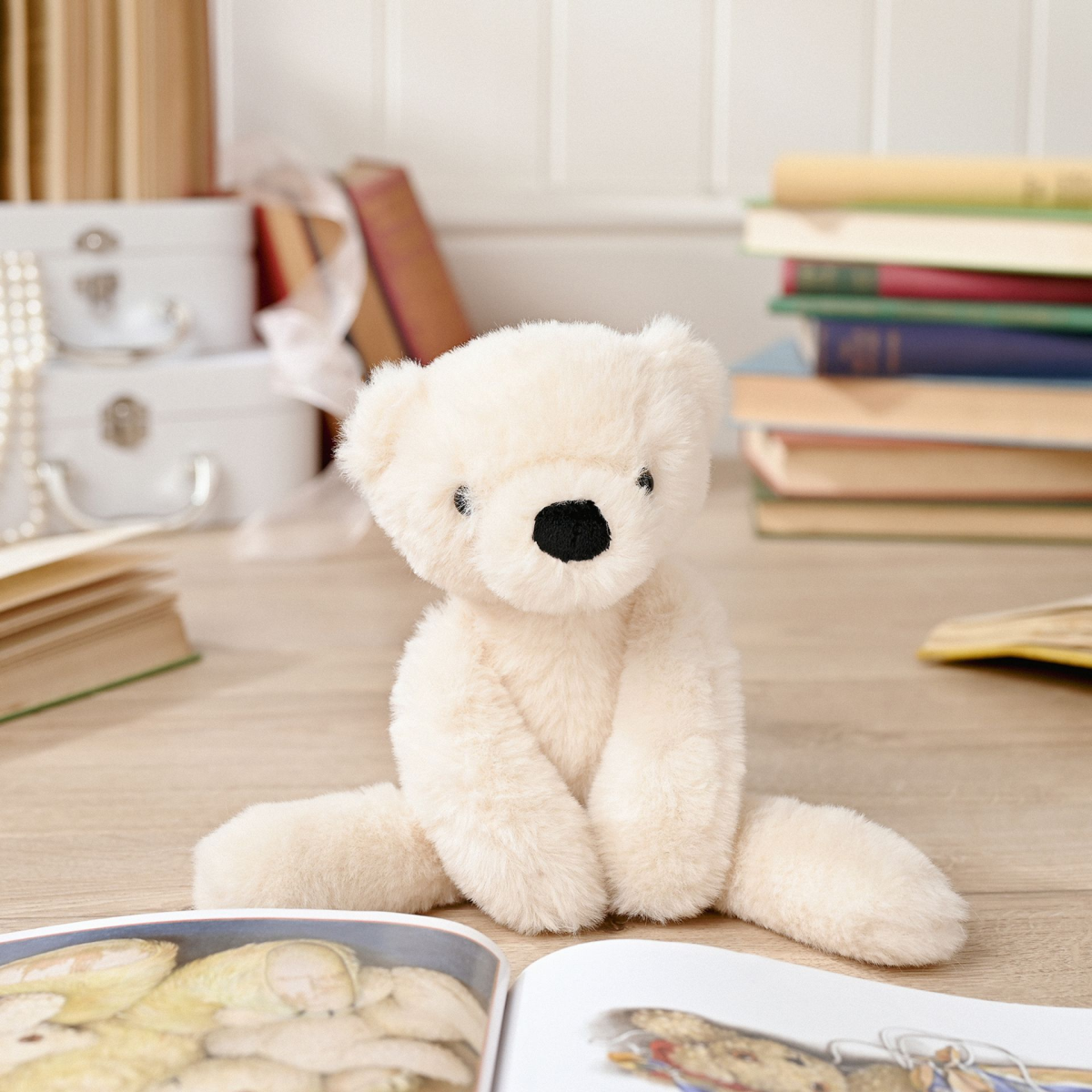 Lola The Long Leg Plush Cream Teddy Bear 30 cm