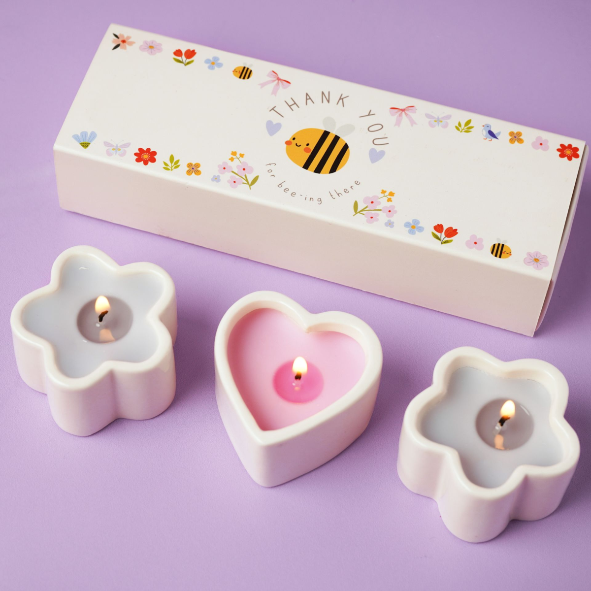 Love Life Set Of 3 Mini Candles - Thank You