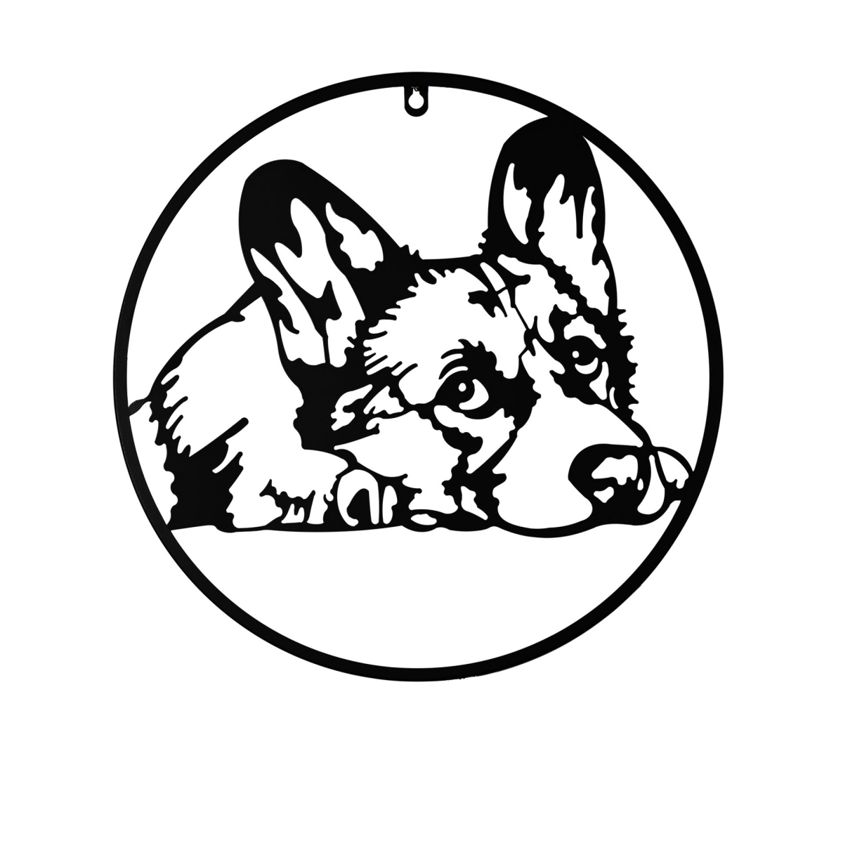 Country Living Metal Wall Art 40cms - Dog