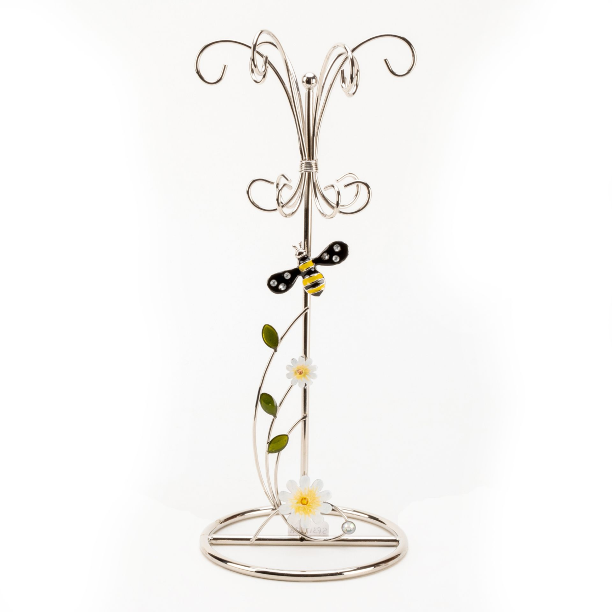Sophia Classic Glass & Wire Bumble Bee Jewellery Holder