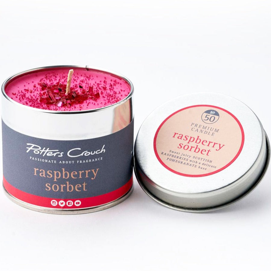 Raspberry Sorbet - Scented Candle in a Tin - Potters Crouch