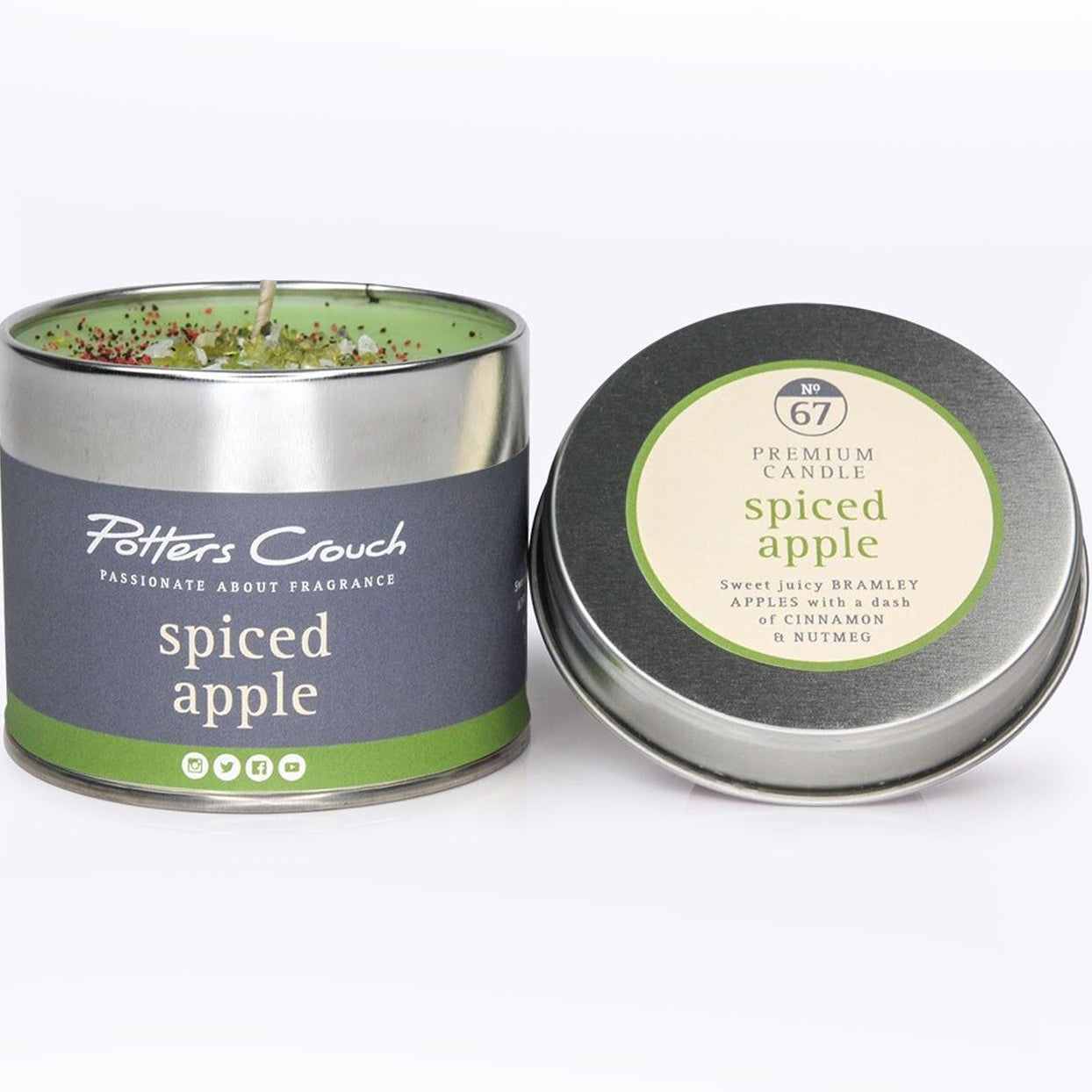 Spiced Apple - Scented Candle in a Tin - Potters Crouch