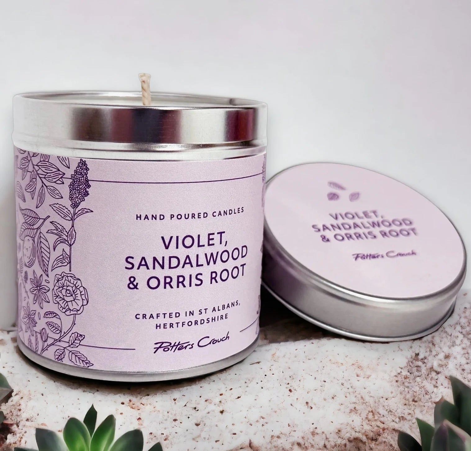 Energy Wellness Candle with Violet, Sandalwood & Orris Root