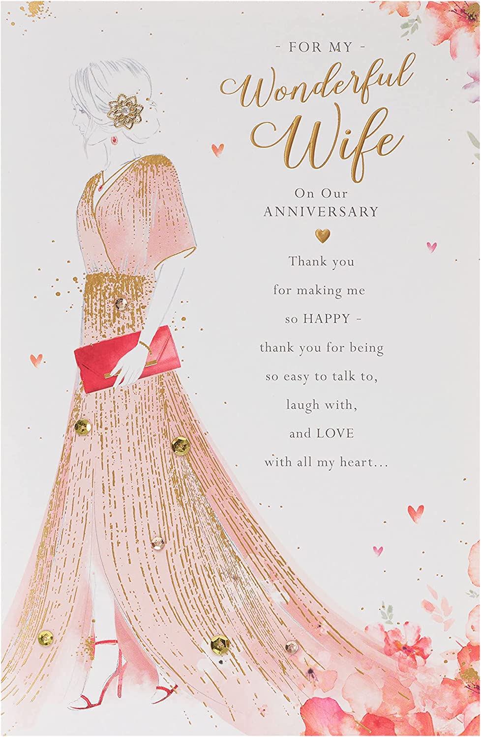 Wife Anniversary Card - Glamorous Love