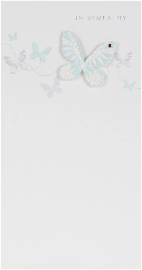 Sympathy Card - The White Butterfly A Message Of Comfort