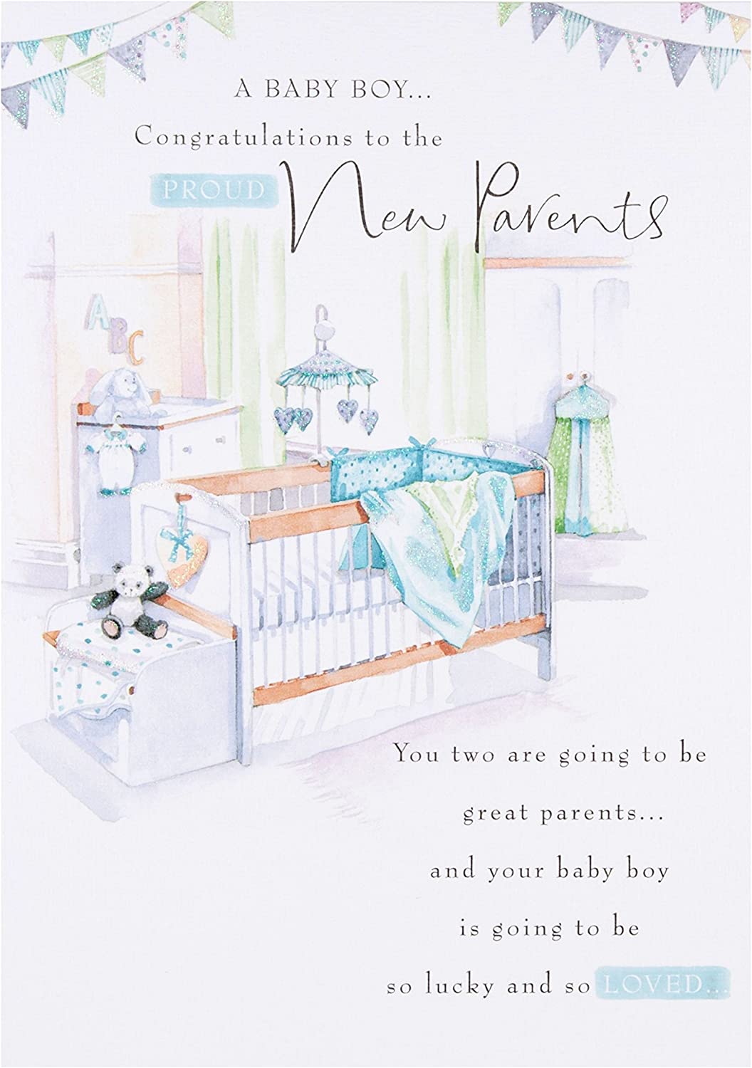 New Baby Boy Card - Cute Baby Room