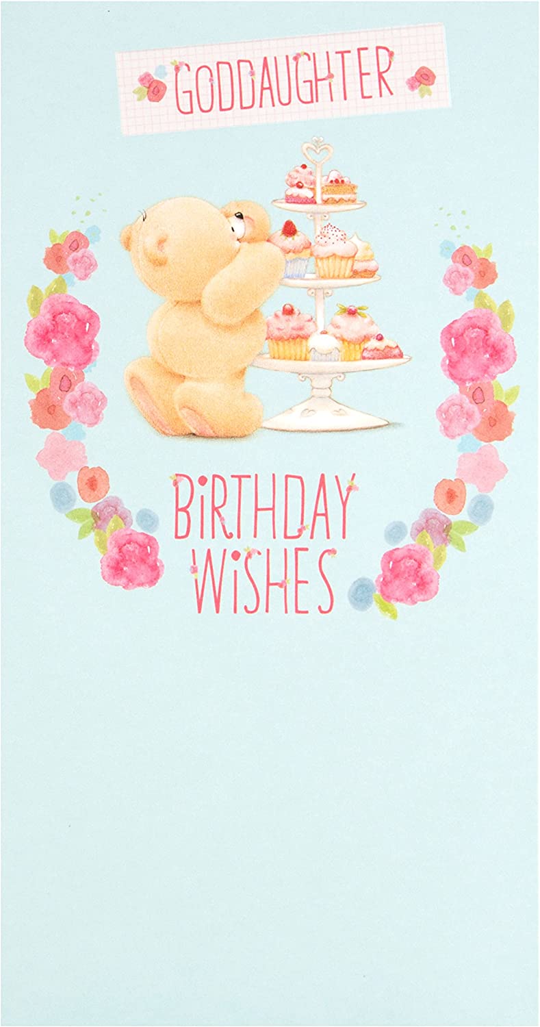 Goddaughter Birthday Card - Forever Friends And Cupcakes