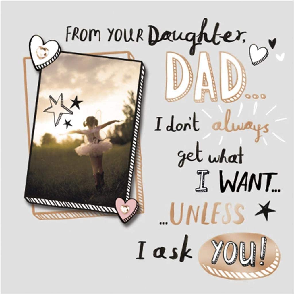 Dad Birthday Card - From Daughter - Growing Up Memories 