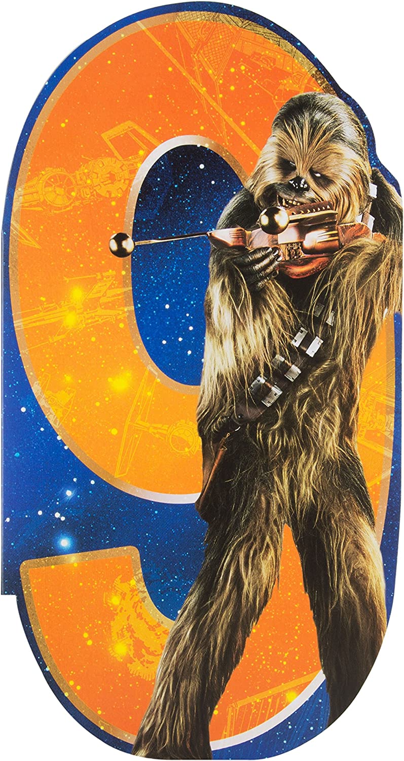 9th Birthday Card - Star Wars Chewbacca Ready For Action