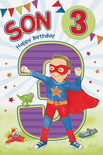 Son 3rd Birthday Card - Super Hero