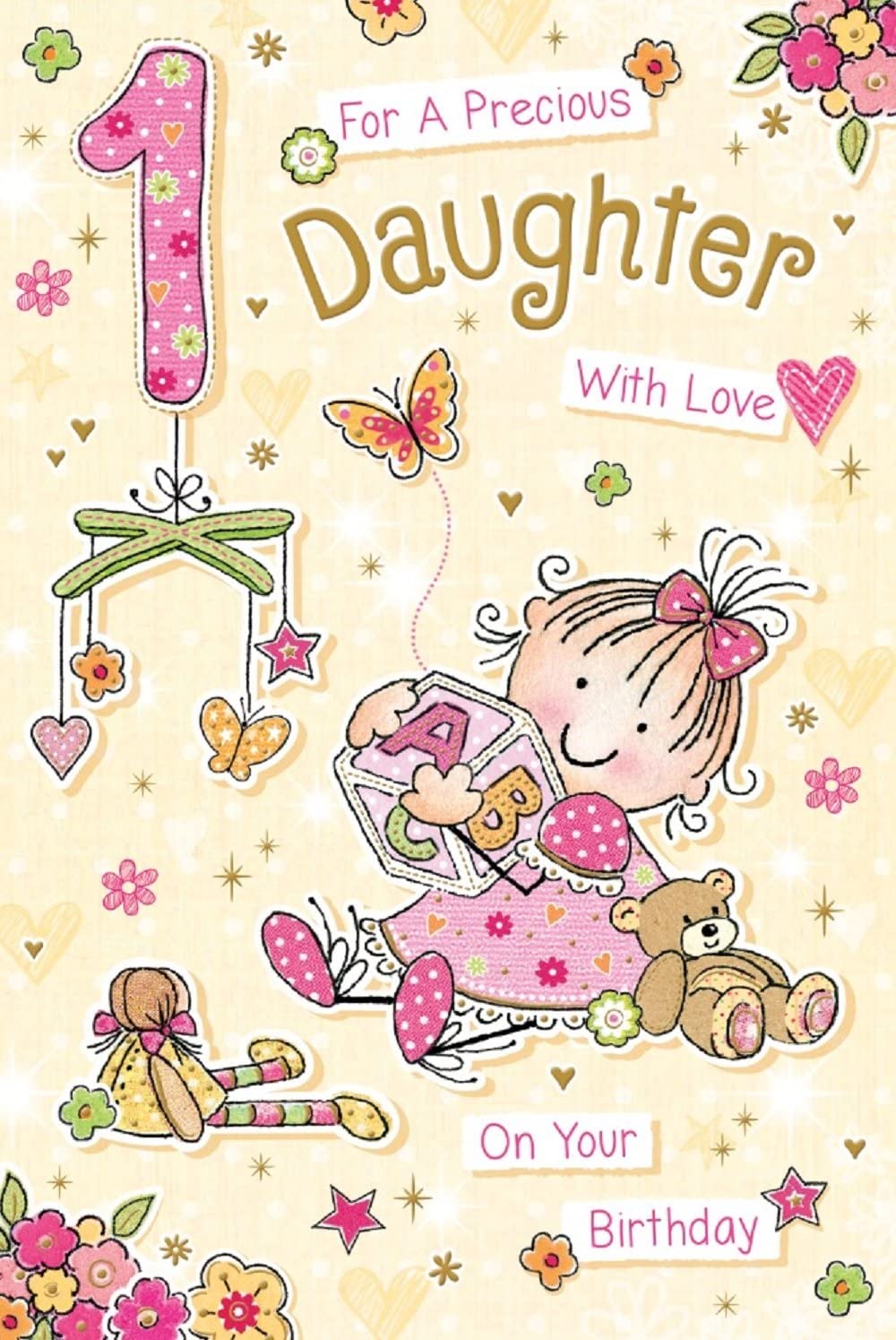 Daughter 1st Birthday Card - Precious Daughter