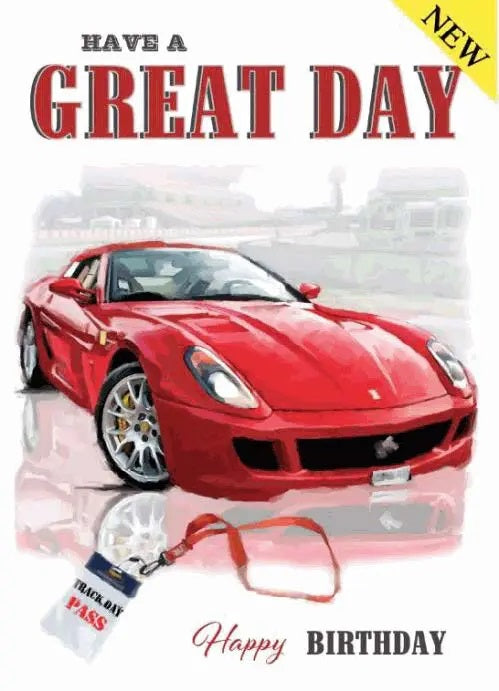 Birthday Card - Stunning Red Ferrari