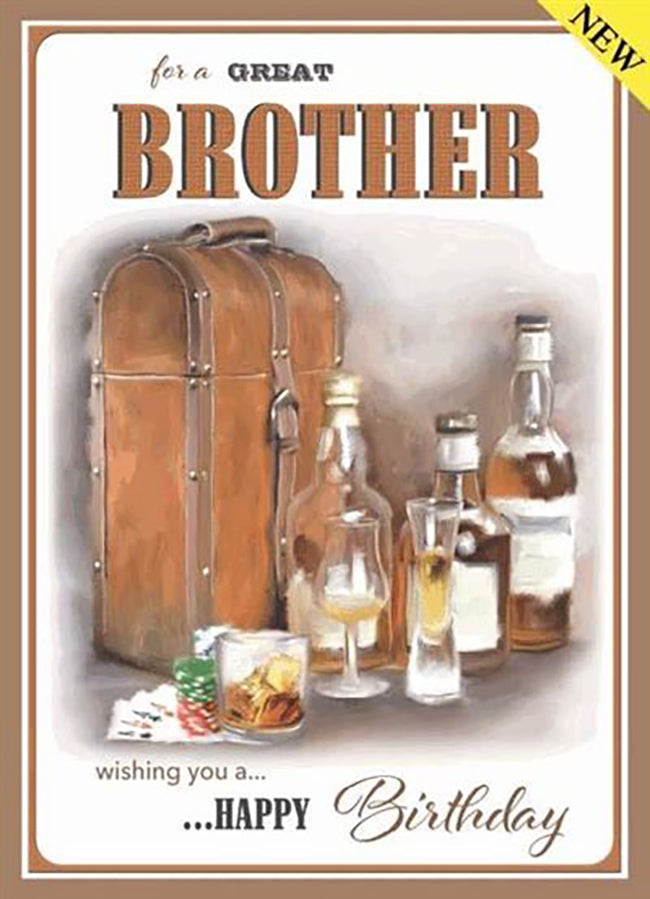 Brother Birthday Card - A VinGardeValise Drinks Carrier