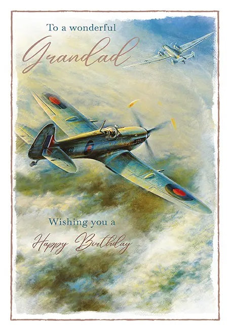 Grandad's Birthday Card - Spitfire In Combat