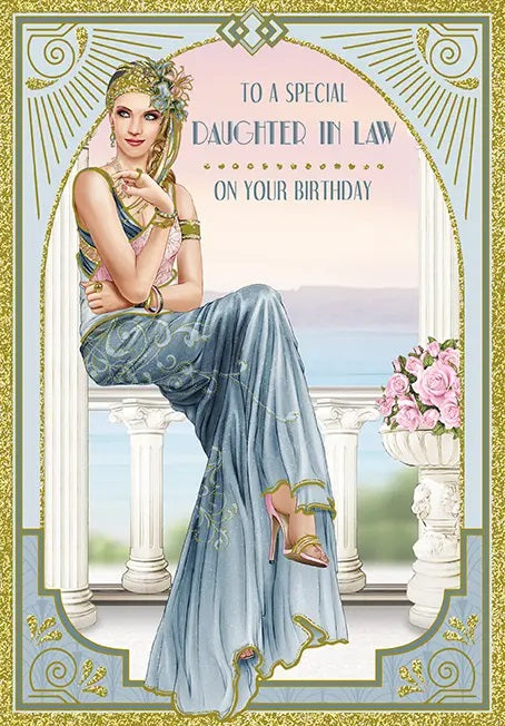 Daughter-in-Law Birthday Card - Elegance Of Art Deco 