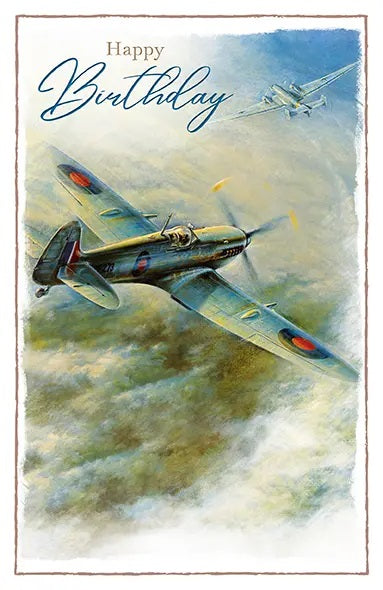 Birthday Card - Spitfire in Combat