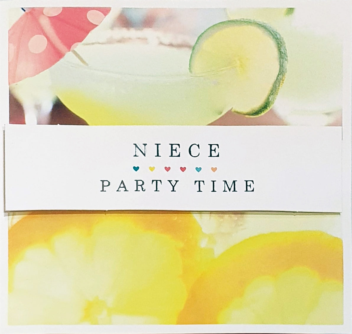 Niece Birthday Card - Lemon Sorbet Cocktail