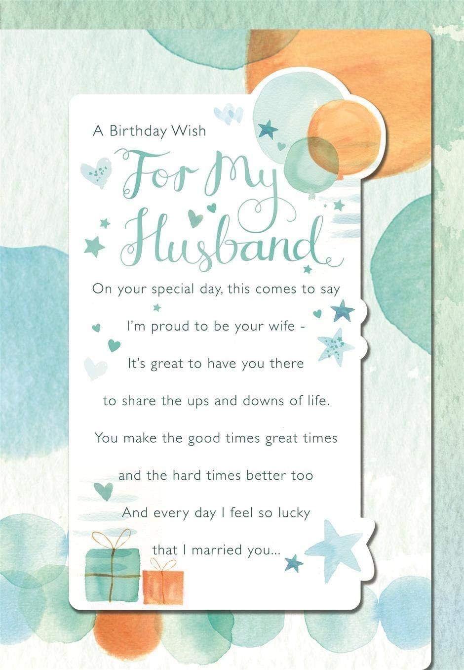 Husband Birthday Card - My Perfet Man - Loving Message