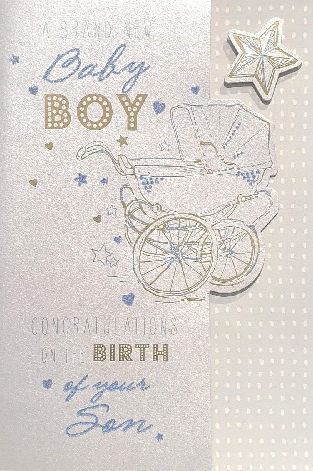 Large New Baby Boy Card - A Star Has Born