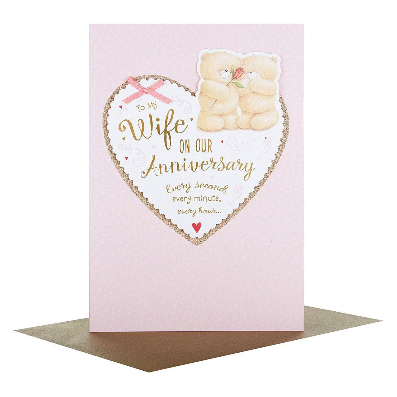 Wife Anniversary Card - "Thankful You're My Wife And Friend"