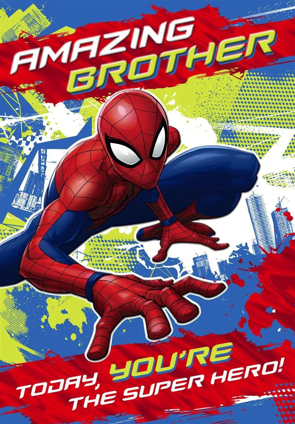 Brother Birthday Card - Spiderman Super Hero
