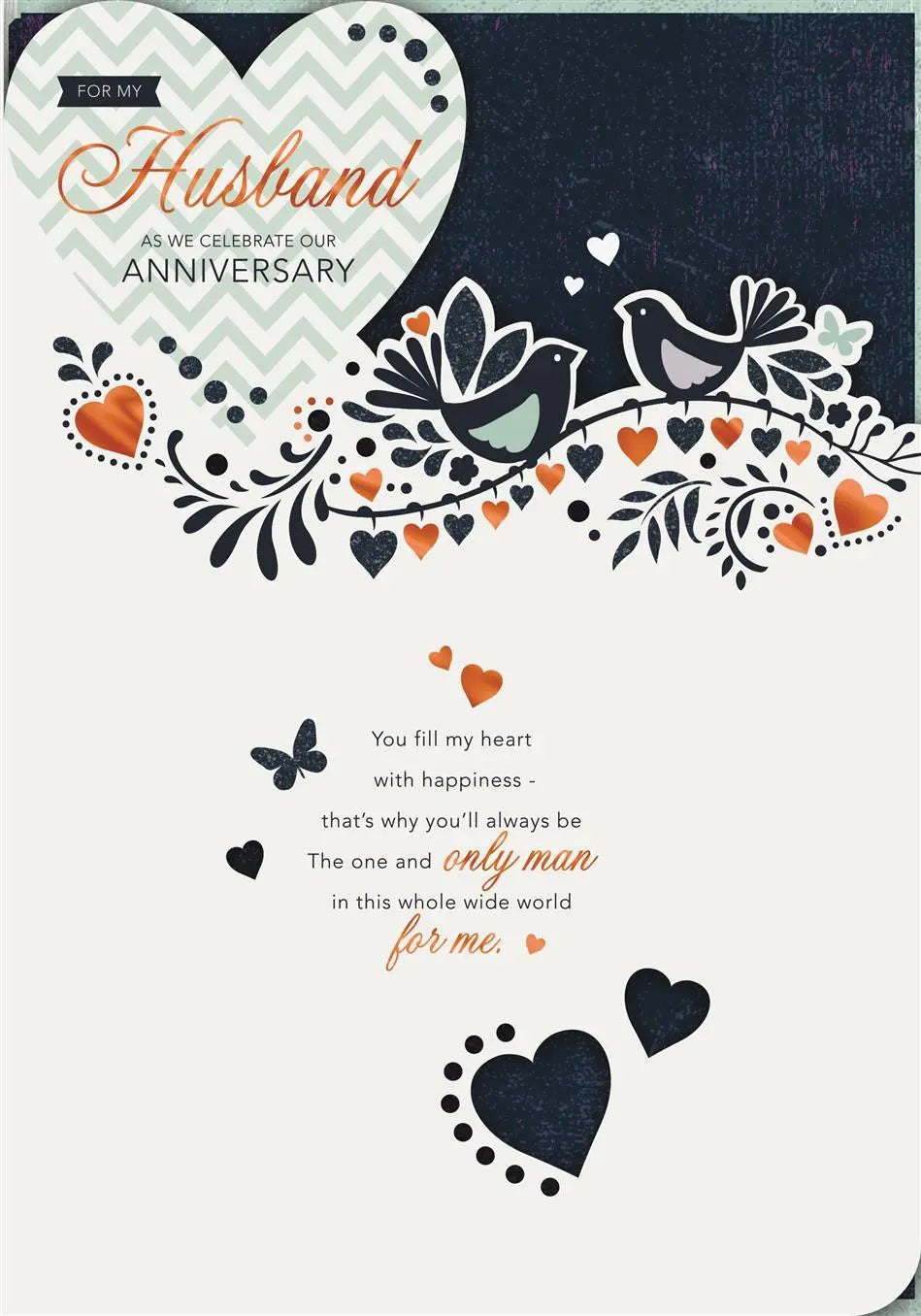 Husband Anniversary Card - Two Birds - Harmony And Balance