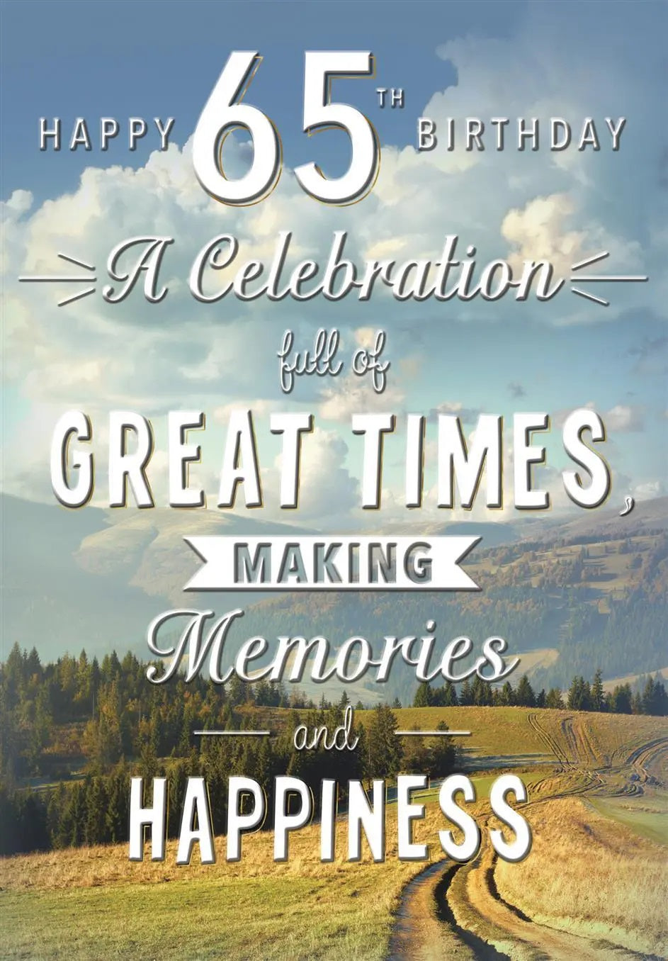 65th Birthday Card - Memorable Celebrations