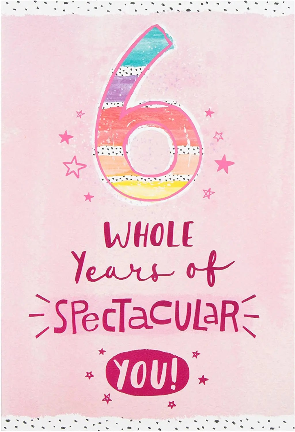 6th Birthday Card - Spectacular You Word Art
