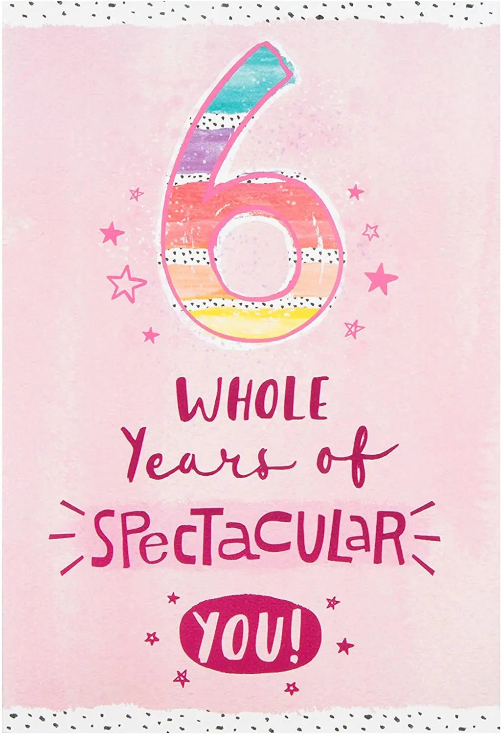 6th Birthday Card - Spectacular You Word Art
