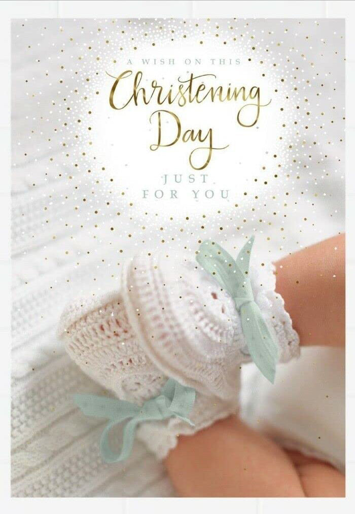 Christening Card - Gorgeous Booties