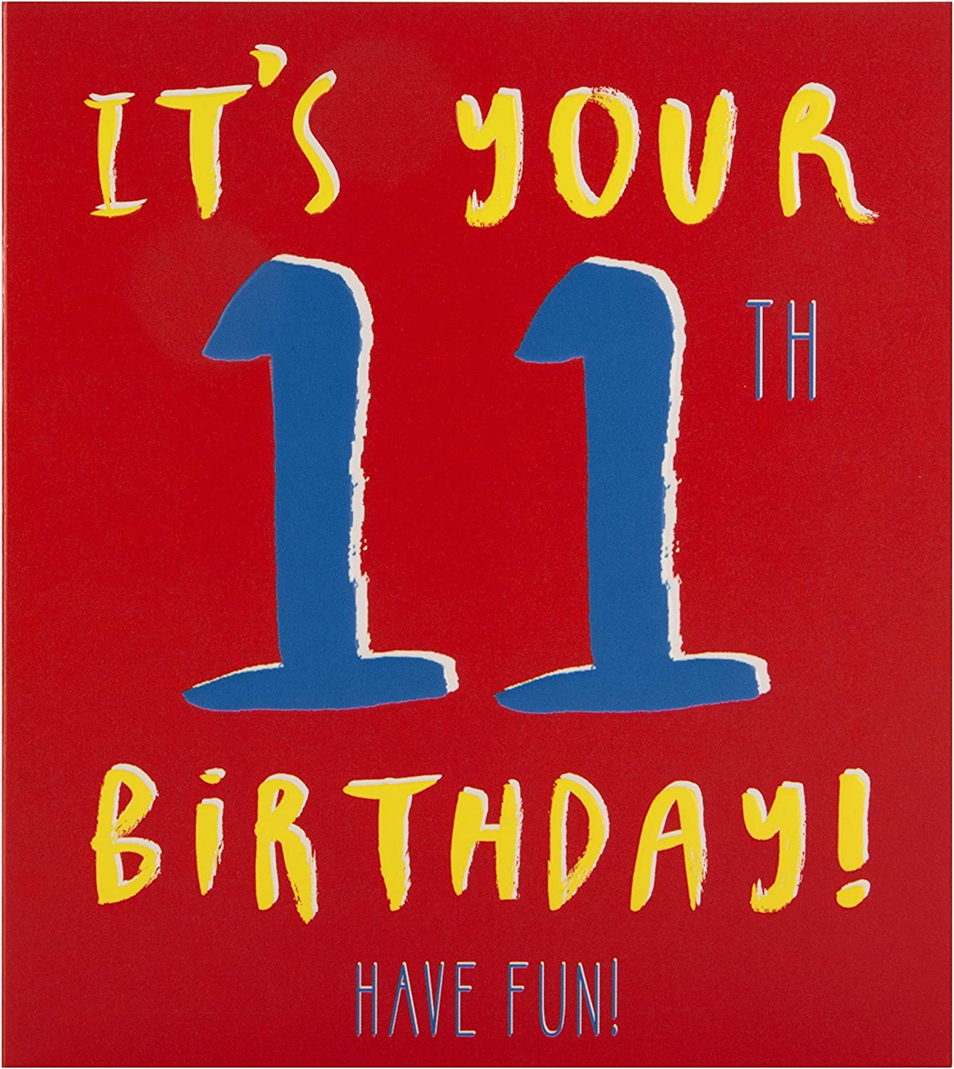 11th Birthday Card - Stand Out Word Art A Bold Statement