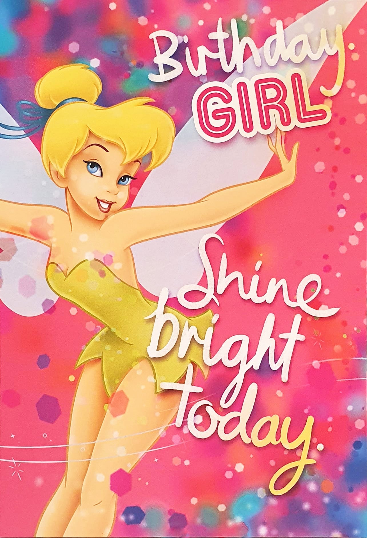 Girl Juvenile Birthday Card - Disney Fairies Tinkerbell